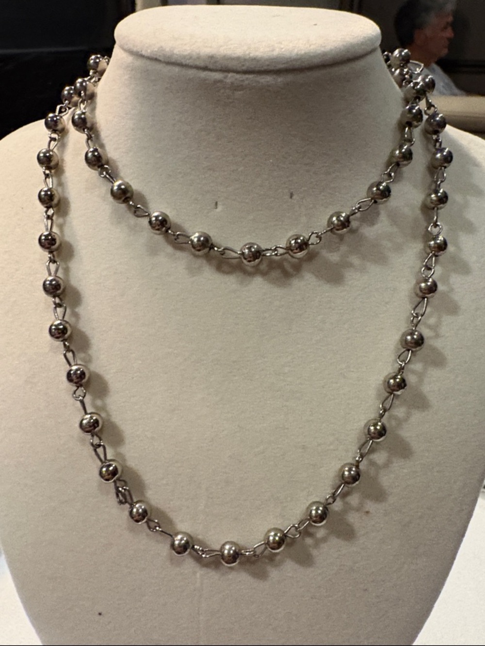 Source Unknown Silver-Tone Bead Link Necklace Set